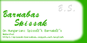 barnabas spissak business card